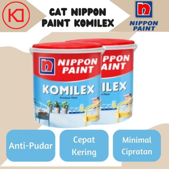 Nippon Paint Komilex 4,5 Kg - Cat Dinding Interior - Cat Tembok untuk Dalam Rumah / rumah bagian dalam